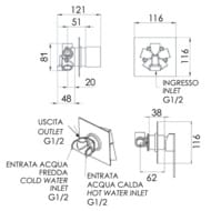Смеситель для душа Remer Qubika Q94C, хром — миниатюра 2