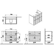 ����� � ��������� Vitra Root Groove 805�470�670��, ���������, 2 �����, ����: ����� ������� 69436