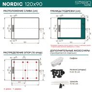 ������� ������ Starohome NORDIC 120�90 GREY MATT, 60890433