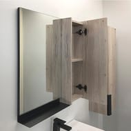 Зеркало-шкаф COMFORTY Бонн 75 (730х800х140) подвесной, дуб дымчатый 00-00008473