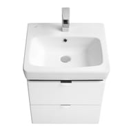 Тумба под раковину AQUATON Скай 60 1A238201SY010 572x404x480 подвес., 2 ящ., белый гл./серый кашемир