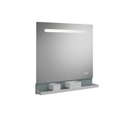 Зеркало Burgbad Fiumo 800х700х30 LED, USB, сенсор, обогрев, рейлинг, панель голубая SFXU080FOT55