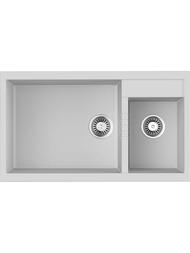Мойка Omoikiri TEDORI 86-2-LB WH (860х500х240) врезная, тетогранит, белый 4993935