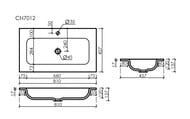 Раковина накладная Ceramicanova Grace CN7012MH 810х457х137 прямоугольная, антрацит матовый