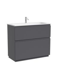 Тумба под раковину Sancos Folk Floor FL100FGS 995х445х850 напольная, с 2-мя ящиками, цвет: Grey soft