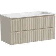 Тумба под раковину SANCOS Snob T (995х445х500) подвесная, правая,  два ящика, Beige Soft SNT100RC