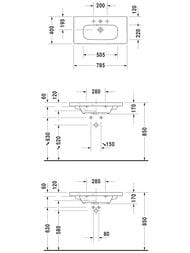 ���������� DURAVIT DuraStyle 785�400�170 1 ���. ��� ����., � ��������� 2337780000