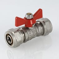 Кран шаровый 16х16мм VALTEC BASE под обжим, красная бабочка VT.343.N.1616 — изображение 8
