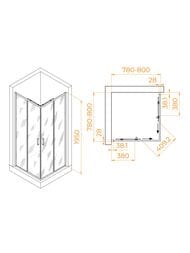 ������� ������ RGW Passage PA-39 (800�800�1950) �������., ������ 6�� ����������/���� 03083988-11
