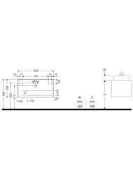 ����� ��� �������� Duravit White Tulip WT498608585 1000�408�550 ���������, 2 ����. ��., ����� ������