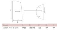 ������ ��� ����� GOOD DOOR BAS SCREEN R-HT-80-C-CH (80�140) 1 ���.���������+�����, ������ 5 ��