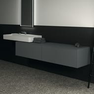 Тумба под раковину Ideal Standard CONCA (1985x505x370) 2 ящика, антрацит, со столешницей T4316Y2