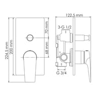 ��������� ��� �����/���� WasserKRAFT Aisch 5561 ������������, �� 2 ������, ������ �������