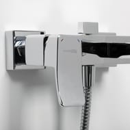 Смеситель WasserKRAFT Aller 1061 для ванны с коротким изливом, хром
