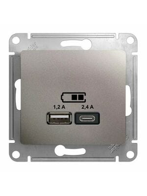 ������� Systeme Electric GLOSSA USB A+�, 5�/2,4�, 2�5�/1,2 �, ��������, ������� GSL001239