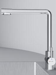 Смеситель для кухни AM.PM X-Joy S F85B05700 L-образный излив, с каналом для фильтр. воды, хром