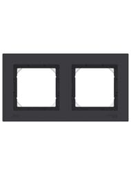 Рамка Systeme Electric ATLASDESIGN AQUA 2 поста IP44, КАРБОН  ATN441002