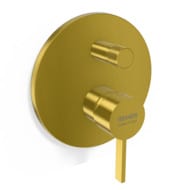 Смеситель для душа Remer Metrica MC09HHS, латунь брашированная PVD