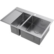 Мойка Omoikiri AKISAME 78-2-IN-R (780х510х200) большая чаша справа, нержавеющая сталь 4973063