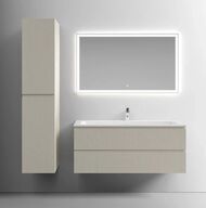 Тумба под раковину SANCOS Snob T (1195х445х500) подвесная, два ящика, Beige Soft SNT120CE