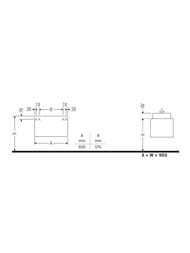 Тумба под умывальник Duravit Ketho 800х550х426 1 ящик, белый глянец KT679402222 — изображение 2