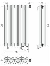 ������� �����-11 ������ �������� 500�315 (7 ����) ����. �����, EU50 �����/������, 3/4", 00-0312-5007