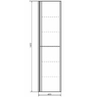 Шкаф-колонна COMFORTY Эдинбург-40 (400х1600х300) подвесной, бетон светлый 00004147998