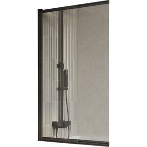 Шторка на ванну BELBAGNO LUCE-VF-11-100/145-C-NERO (1000х1015х1450) стекло прозрач./профиль черный