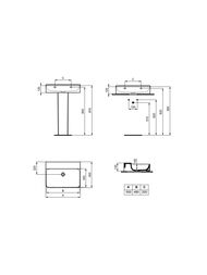 ���������� Ideal Standard CONCA (500�450) ��� ��������� ��� ���������, ��� �������� T378701
