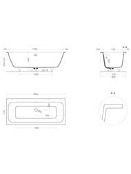 Ванна встраиваемая Salini Orlanda Kit Axis S-Sense (1804х800х600) иск.камень, матовая 103312MF