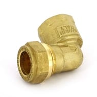 Уголок для медной трубы, 15х1/2"В обжим, латунь