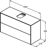 ����� ��� �������� Ideal Standard CONCA (1000x373x550) 2 �����, ������� ����, ���� � ������� T3948Y6