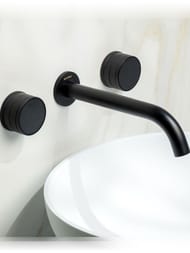 Смеситель Boheme Prestige 152-2-B-PR для раковины, встраиваемый, двухзахватный, чёрный — изображение 3