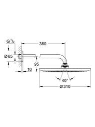 ������� ��� Grohe Rainshower Cosmopolitan 26066GL0 310 ��, ���������, 1 �����, �������� �������