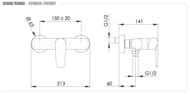 Смеситель для душа Remer Vanity V33, хром