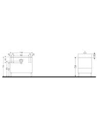 Тумба под раковину Duravit L-Cube 1184х582х459 напольная, 2 ящика, белый матовый LC677901818 — изображение 2