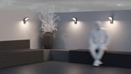 Настенный светильник Maytoni Paso (Пасо) O595WL-L12B3K, 3000К 12Вт IP 54, черный