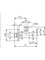 Ideal Standard Угловой вентиль-дизайн 1/2 A3491AA