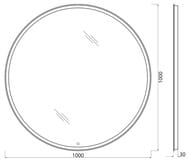 ������� BelBagno (1000x30x1000) � ���������� � ��������� ������������ SPC-RNG-1000-LED-TCH