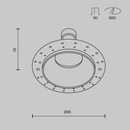 ������������ ���������� Maytoni Share (����) DL126-GU10-TRS-W, 10��, IP54, GU10, �����