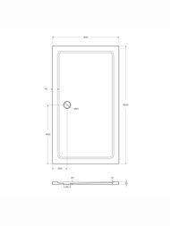Душевой поддон из стеклокомпозита CEZARES (1600х900х35) прямоугольный TRAY-M-AH-160/90-35-W
