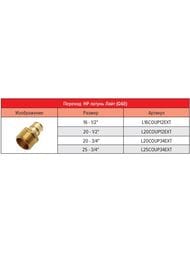 Соединитель РОСТЕРМ Лайт 16х3/4"Н, латунь (Q&E), L16COUP34EXT