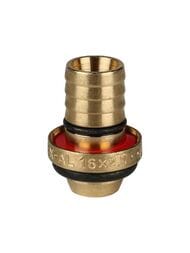 Соединитель STOUT 16х3/4"В обжимной, для металлопластиковых труб, SFS-0002-003416