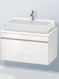 Тумба под раковину Duravit DuraStyle (900х512х548) 1 ящик, белый глянец DS531302222 — миниатюра 2