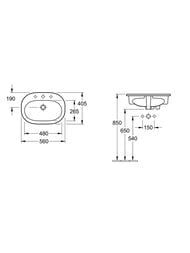 �������� Villeroy & Boch O.Novo 41615601 (560�405�200) �������������, �������