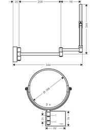 ������� ������������� Hansgrohe AddStoris 41791140 ��� ���������, 3-� ������� ������., ����. ������
