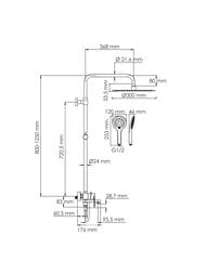 Душевая система WasserKRAFT Mindel настенная, с изливом, белая матовая A185.161.155.WM