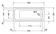 ����� ��������� Duravit D-Code 1600�700�420 ����� 700096000000000