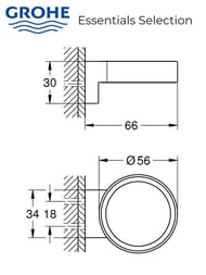 ��������� ��� �������/�������� ��� ������� ���� Grohe Selection ���������. ����: ���� 41027000