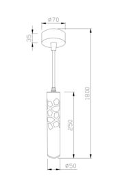 Подвесной светильник Maytoni Efir (Эфир) P037PL-L11W4K, 4000K, 11Вт, 24°, IP20, LED, белый